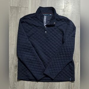 Perry Ellis Dark Quilted Pullover